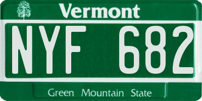 VT license plate NYF682