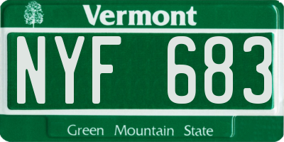 VT license plate NYF683