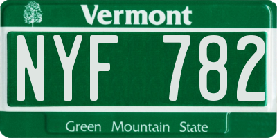 VT license plate NYF782