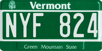 VT license plate NYF824