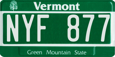 VT license plate NYF877