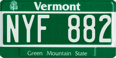VT license plate NYF882