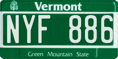 VT license plate NYF886