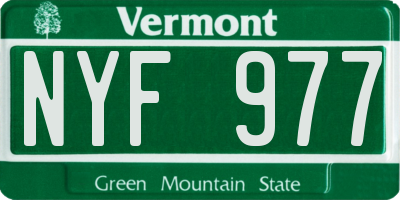 VT license plate NYF977