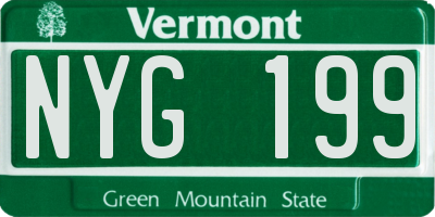 VT license plate NYG199