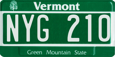 VT license plate NYG210