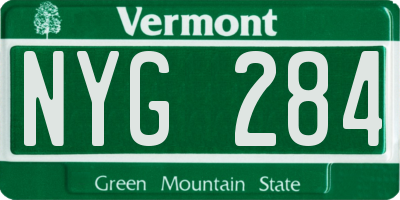 VT license plate NYG284
