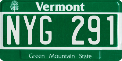 VT license plate NYG291
