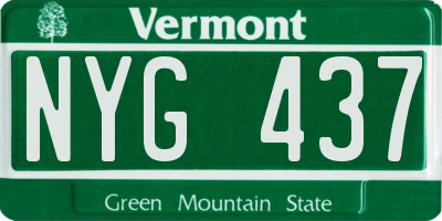 VT license plate NYG437