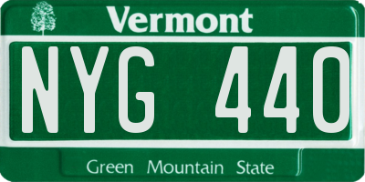VT license plate NYG440