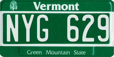 VT license plate NYG629