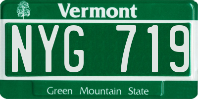 VT license plate NYG719