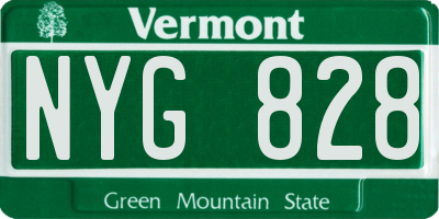 VT license plate NYG828