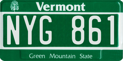VT license plate NYG861