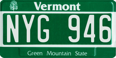 VT license plate NYG946