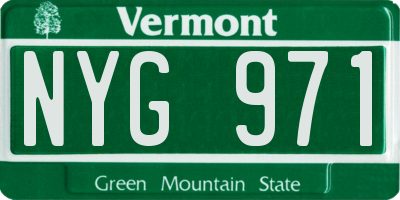 VT license plate NYG971