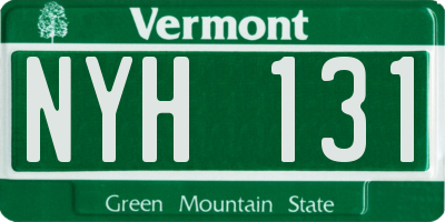 VT license plate NYH131