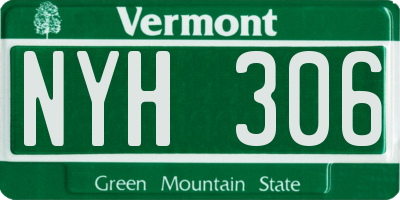 VT license plate NYH306