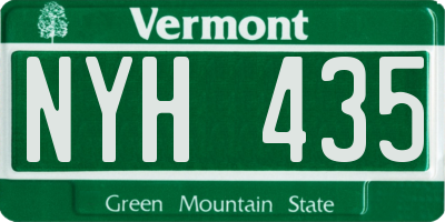 VT license plate NYH435