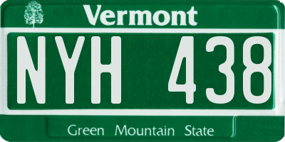 VT license plate NYH438