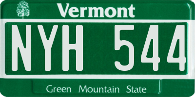 VT license plate NYH544