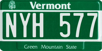 VT license plate NYH577