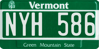 VT license plate NYH586