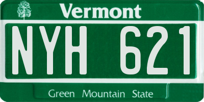 VT license plate NYH621