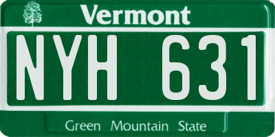 VT license plate NYH631