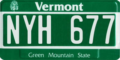 VT license plate NYH677