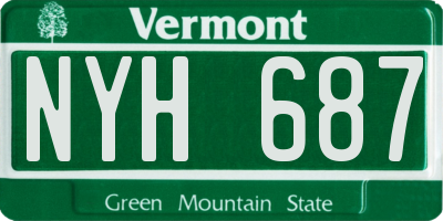 VT license plate NYH687