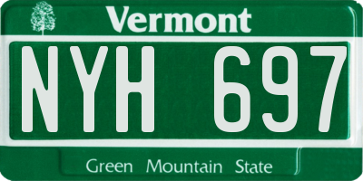 VT license plate NYH697