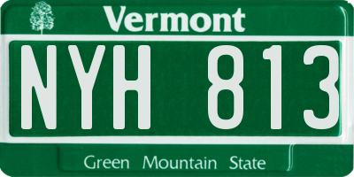 VT license plate NYH813