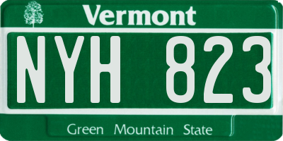 VT license plate NYH823