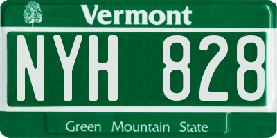 VT license plate NYH828