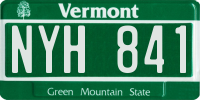 VT license plate NYH841