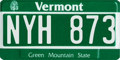 VT license plate NYH873