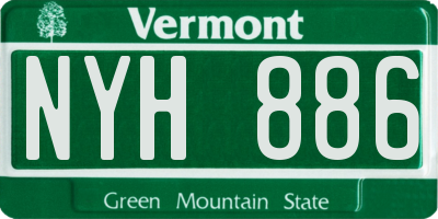 VT license plate NYH886