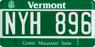VT license plate NYH896