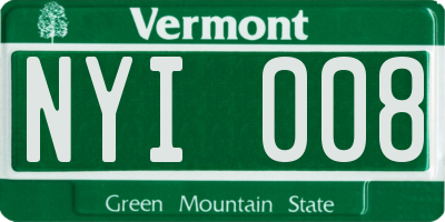 VT license plate NYI008