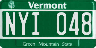 VT license plate NYI048
