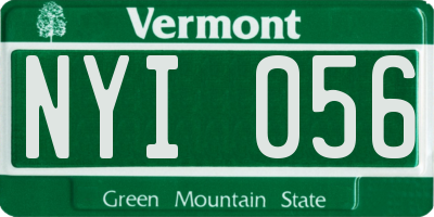 VT license plate NYI056
