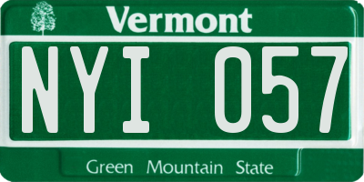VT license plate NYI057