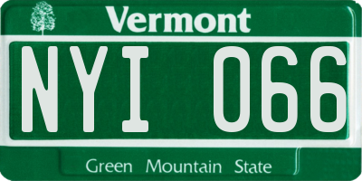 VT license plate NYI066