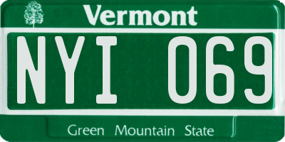VT license plate NYI069