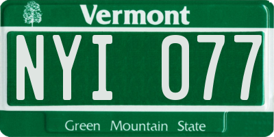 VT license plate NYI077