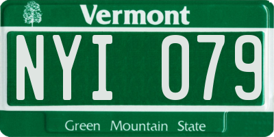VT license plate NYI079