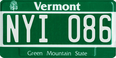 VT license plate NYI086