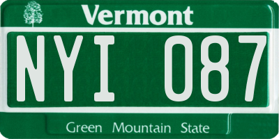 VT license plate NYI087