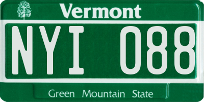 VT license plate NYI088